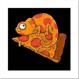 Pizza Chameleon Posters and Art